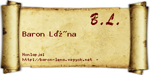 Baron Léna névjegykártya